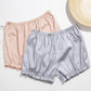 WTEMPO Smooth Satin 5 Colors Pajama Pants Smooth Satin Sleepwear Women Shorts Lace Thin Safety Home Outside Anti-exhaust Leggings Shorts