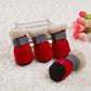 Pet Dog Shoes Set of 4 Teddy Shoe Covers Pet Bichon Rain Boots Puppy Cat Indoor Foot Cover Winter Anti-Skid Comfy Walking Warm Windproof Shoes