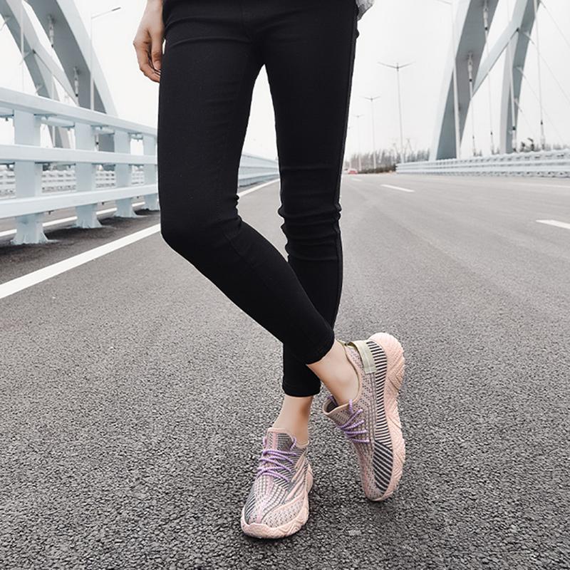 Spring and Summer Couple Shoes for Men and Women Flying Woven Breathable Sports Casual Shoes