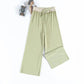 Women's Spring and Summer Ice Silk Wide-leg Trousers Fall Feeling Mopping High-waisted Trousers Slim Casual Trousers Student Straight Trousers