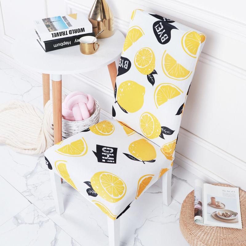 2/4/6pcs Printed Dining Chair Cover Stretch Anti-dirty Elastic Seat Cover Used for Wedding Party Home Kitchen Dining Room Office Living Room
