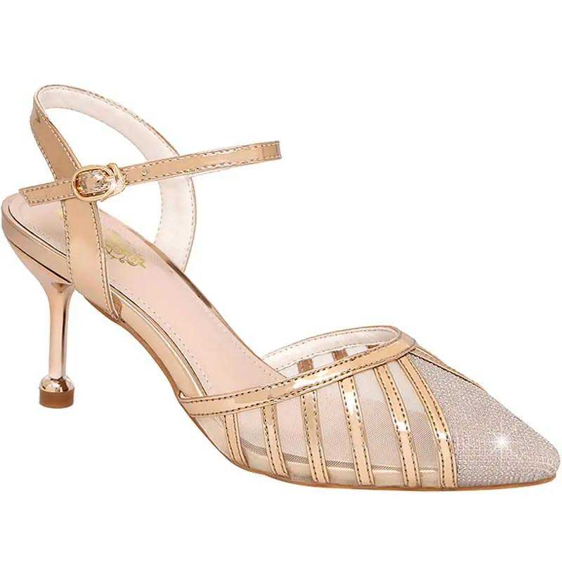 Sandals Women's Summer High-heeled Cat Heels All-match Mesh Breathable Stiletto Heels Women's Shoes