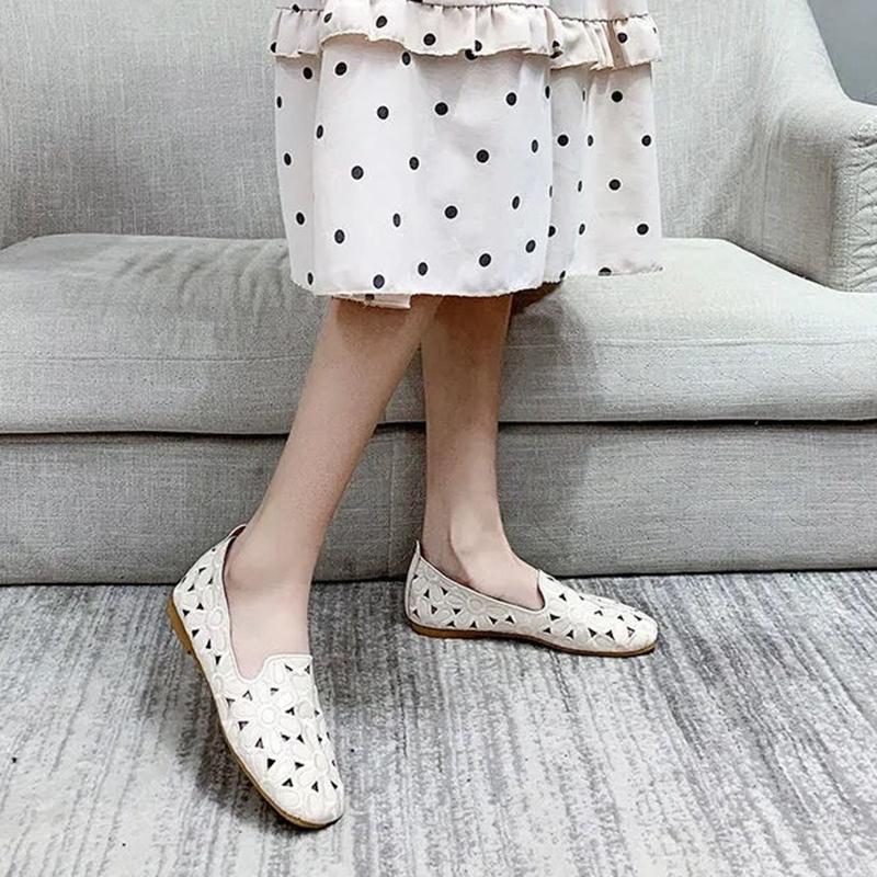 Large Size Square Toe Loafers Women Spring  Shoes Women Flat Shoes Soft Sole Comfortable Loafer Shoes