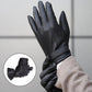 Men's Leather Gloves Winter Outdoor Motorcycle Gloves Plus Velvet Thick Touch Screen Gloves