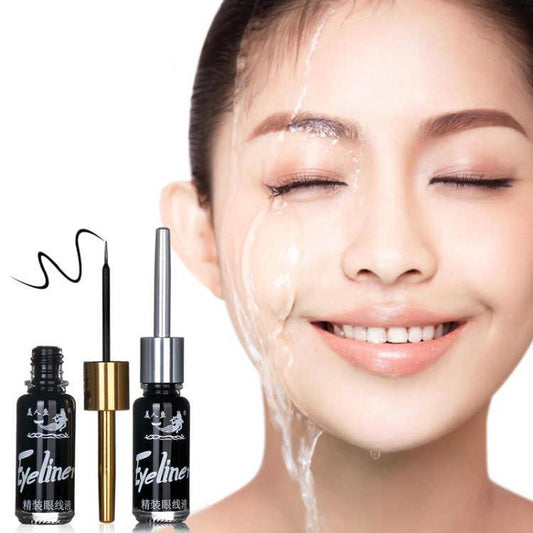 Eyeliner beauty Non-staining Quick-drying Waterproof Non-makeup Soft-head Hard-head Eyeliner 9ml