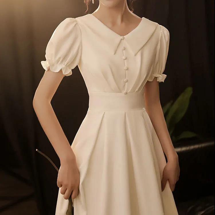 White French Evening Dress Female Banquet Temperament Adult Ceremony Birthday Dress Can Be Worn Usually