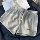 Shorts Women's Summer Loose Solid Color High Waist Sports Casual All-match Printed Yoga Pants