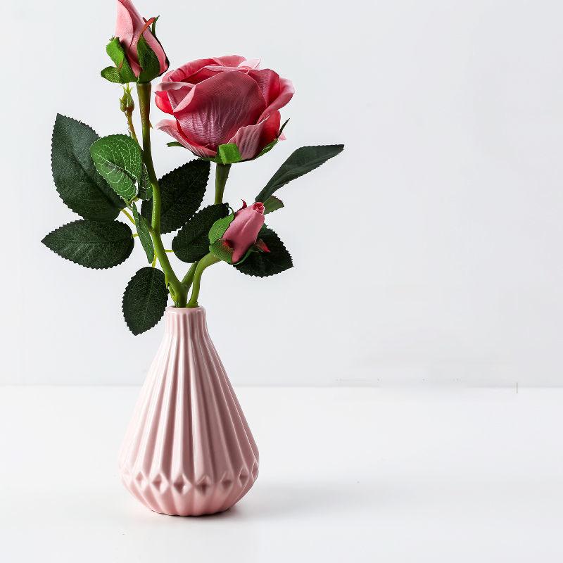 Include Vase Fake Flower Decoration Living Room Simulation Flower Furnishing Room Bouquet Flower Arrangement Vase Bedroom Room Flower Nordic