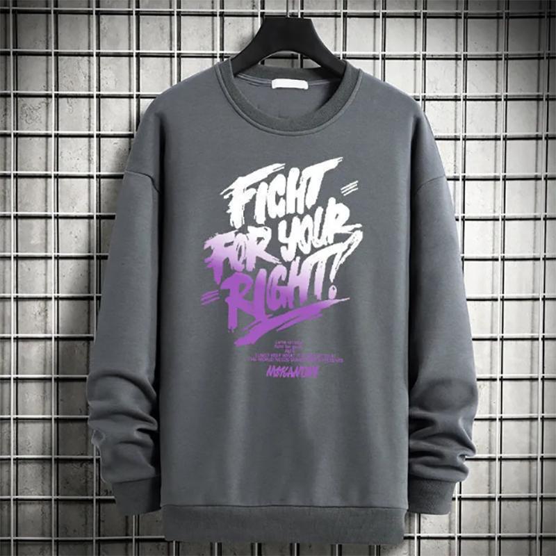 Men's Long-sleeved Loose Sweatshirts Wild Tide Brand Trend Multi-color Tops Simple Casual Round Neck Sweater