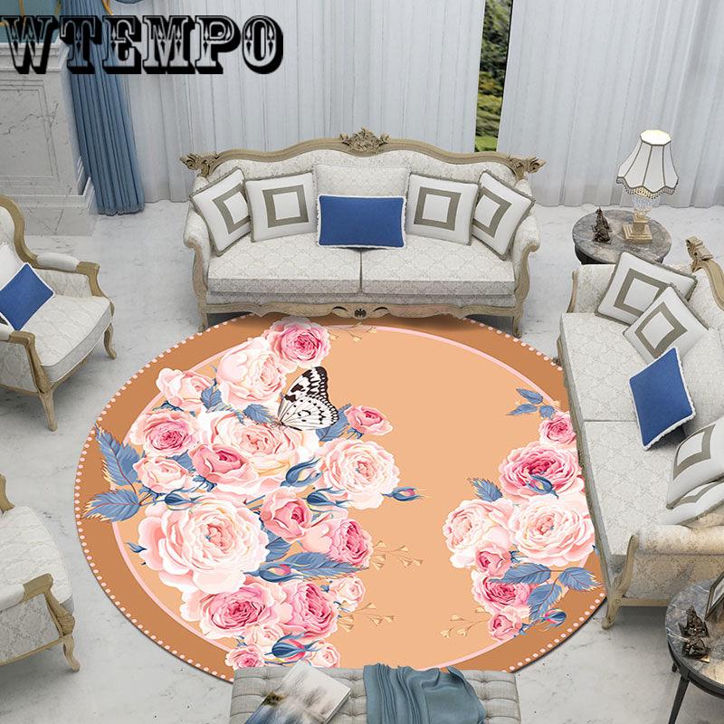 Chinese round carpet vintage wind carpet living room carpet soft room carpet sofa cushion yoga mat