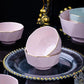 Phnom Penh Diamond Bowl Set Creative Japanese Pure Color Household Ceramic Rice Bowl Instant Noodle Bowl