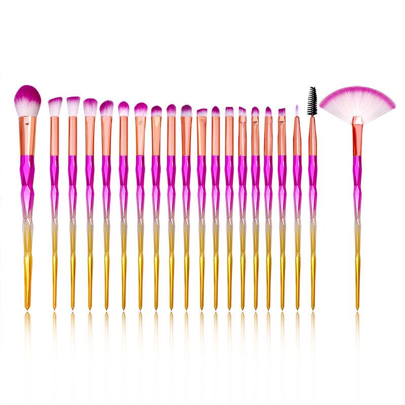 20PCS Professional Soft Cosmetic Foundation Eyebrow Shadow Makeup Brush Set Kit