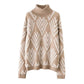 Lazy Style Pullover Sweater Women Thick High-necked Autumn and Winter Loose Inner Sweater Women's Warm Sweater