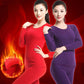 Autumn and Winter Gold Warm Velvet Women's Plus Velvet Thick Thermal Storage Knee Pad Thermal Underwear Set