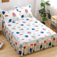 Korean Fashion Printed Bed Cover Double Bed Mattress Dust Cover Simmons Protective Cover
