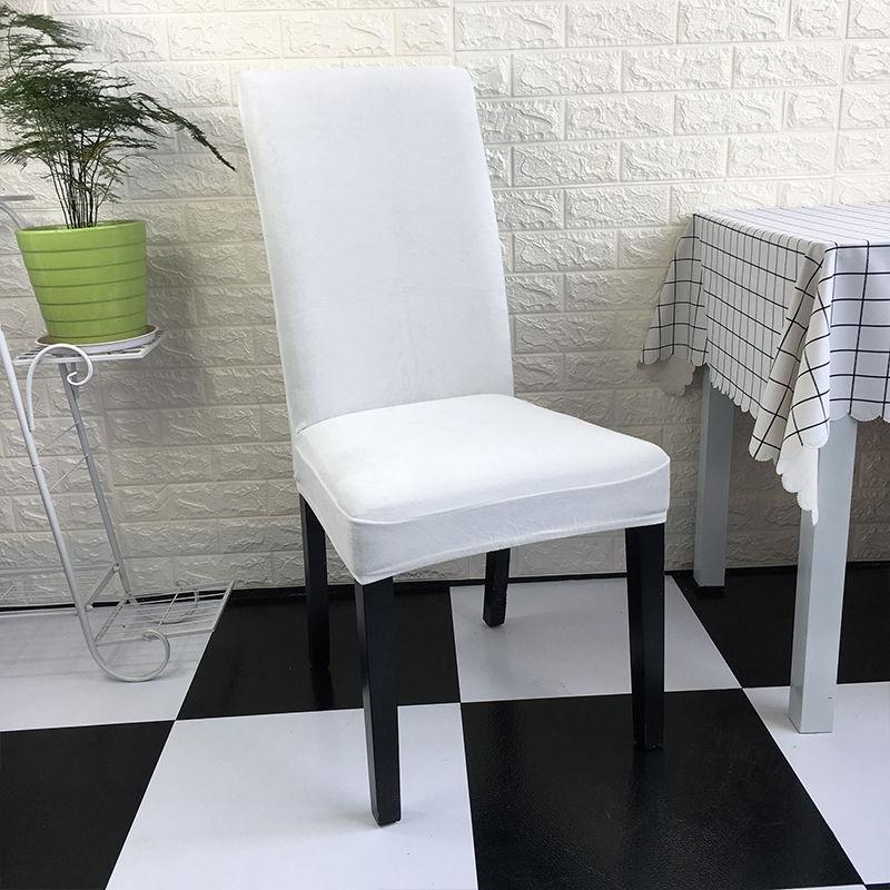 2/4/6pcs Velvet Plush Chair Cover Removable Stretch Slipcovers Fox Pile Restaurant Seat Cover for Dinning Room Banquet Hotel Chair Covers