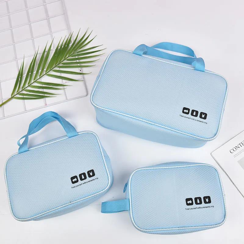Simple Fashion Mesh Cosmetic Bag for Women S/M/L Set Makeup Bag Lipstick Bag Travel Organizer Makeup Organizer Cosmetics Pouch
