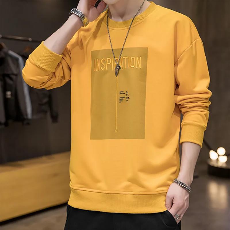 Men's Sweater Youth Turtleneck Long Sleeve Sweatshirts Fashion Leisure Loose Pullover Sweater Outerwear Autumn
