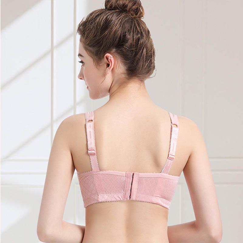 Large Size Thin Section Large Cup No Steel Ring Bra Non-magnetic Gather Adjustment Type Breast-receiving Vest Bra
