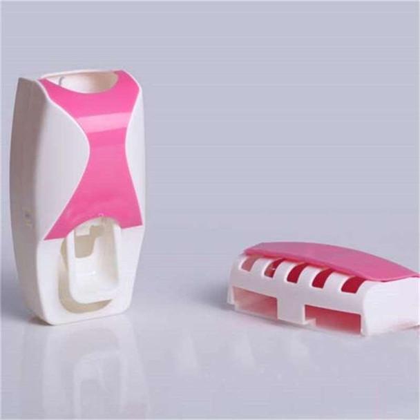 Automatic Toothpaste Dispenser + 5pcs Toothbrush Holder Set Wall Mount Rack Bathroom Accessories