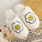 Cotton Slippers Women Cute Cartoon Winter Plush Non-slip Warm Cotton Shoes