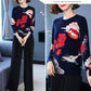 Women's Printed Pullover Sweater Tops Autumn  Winter Long-sleeved Bottoming Sweater Women's High-end Woolen Sweater