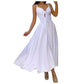 Women Button Casual Sleeveless Camis Vest V-Neck Ladies Long Dress