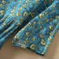 Women's Summer Dress Round Neck Skirt Women's Plus Size Mother Print Mid Length A-Line Skirt