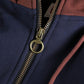 Spring and Autumn Hooded Sweater Men's Retro Trend Contrast Color New Youth Stand Collar Men's Jacket