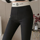 Autumn and Winter Plus Velvet Thick Black Outer Wear Tight-fitting Threaded Bottoming Pants Women's Thin High-waist Warm Cotton Trousers