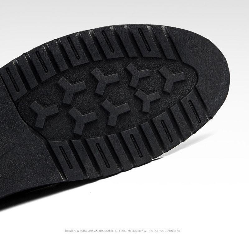 Full Soft Leather Shoes Men's Spring and Autumn Black Casual Shoes Korean Fashion Lazy Shoe