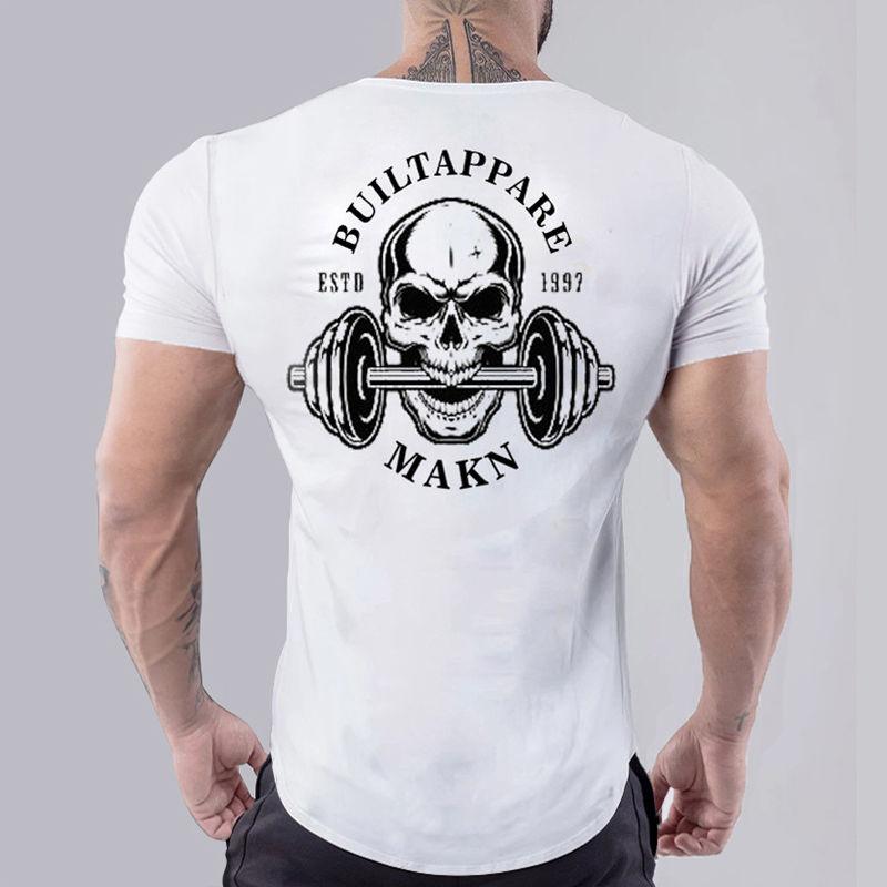 Fitness Sports Big Print Casual Running Short-sleeved T-shirt Basketball Training Bottoming Shirt