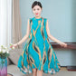 Cotton Silk Dress Female Summer Mother Sleeveless Mid-length Loose Large Home Night Skirt Beach Skirt