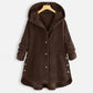 Autumn Winter Jacket for Women Corduroy Hooded Coats Solid Casual Plus Size Parkas