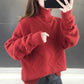Autumn Winter Thick Sweater Women Knitted Ribbed Pullover Sweater Long Sleeve Turtleneck Jumper Soft Warm