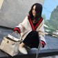 cardigan cardigans Women's Sweaters Autumn Winter fashionable Casual Plaid V-Neck Cardigans Loose