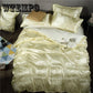 Luxury Wedding Bedding Set Embroidery Lace Duvet Cover Bed Sheet Pillowcases Queen size