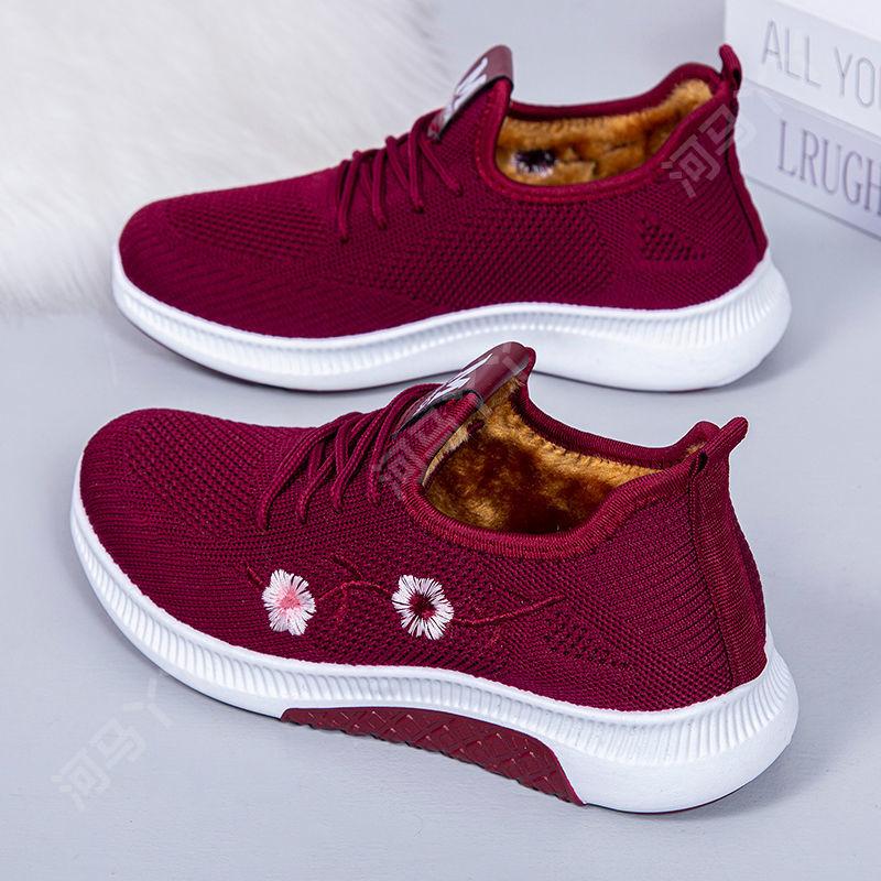 Winter Plus Velvet Thick Windproof and Warm Women's Cotton Shoes Soft-soled Non-slip Flat Shoes
