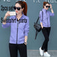 Sweatshirt set large size spring and autumn women's clothing 2pcs set wild long sleeve casual