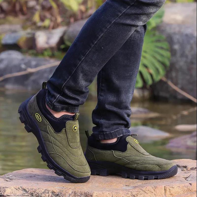 Mountaineering Men's Shoes Winter Plus Velvet Warm Outdoor Casual Leather Shoes Leather Non-slip Wear-resistant Men's Sports Shoes