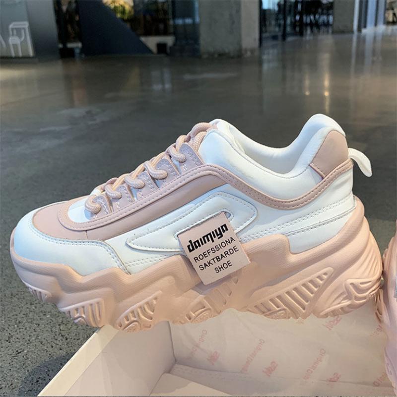 Fashion Student Breathable Shoes Spring and Summer Versatile Platform Sneakers Casual Outdoor Running Shoes