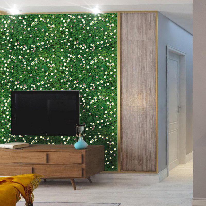 [Wall sticker] new design simulation green lawn flowers home decoration wall stickers living room fl