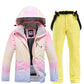Winter Windproof and Waterproof Ski Suit Suit Unisex Veneer Waterproof and Cotton Wear-resistant Couple Ski Hoodie Suit