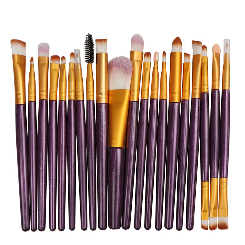 20 Pcs Women Fashion Soft Makeup Brush Set Tools Make-up Toiletry Kit Make Up Brush Set