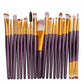20 Pcs Makeup Brush Set Tools Make-up Toiletry Kit Wool Make Up Brush