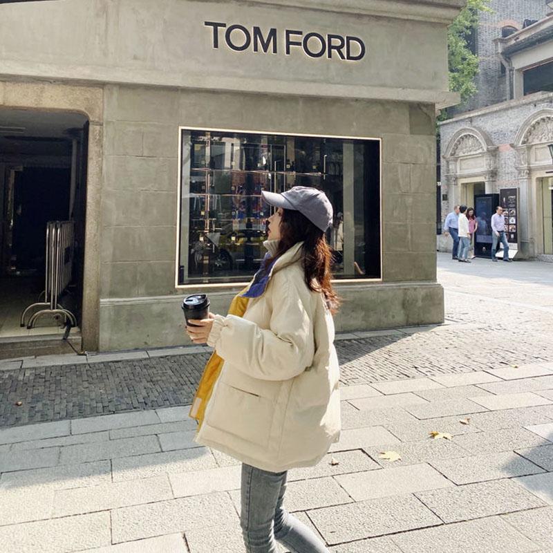 Down Padded Jacket Women Short Small Padded Jacket Women Korean Style Loose Student Bread Jacket Thick Padded Jacket