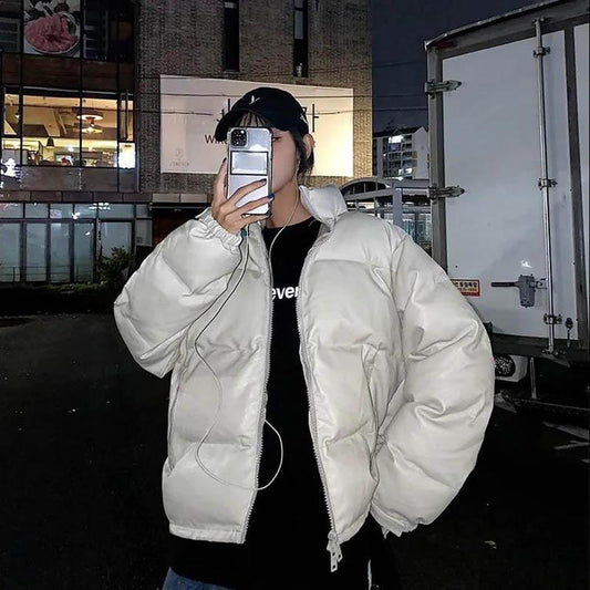Loose Warm Cotton Coat Autumn and Winter Style Korean Students All-match Down Cotton Cotton Coat Jacket Women