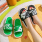 Ladies Sandals and Slippers Couples Cute Cartoon Non-slip Bathroom Bath Indoor Home Outing Slippers Men's Beach Shoes