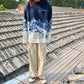 Autumn and Winter Stitching College Style Sweater Loose Outer Wear Casual Jacket Round Neck Pullover Knitted Jacket
