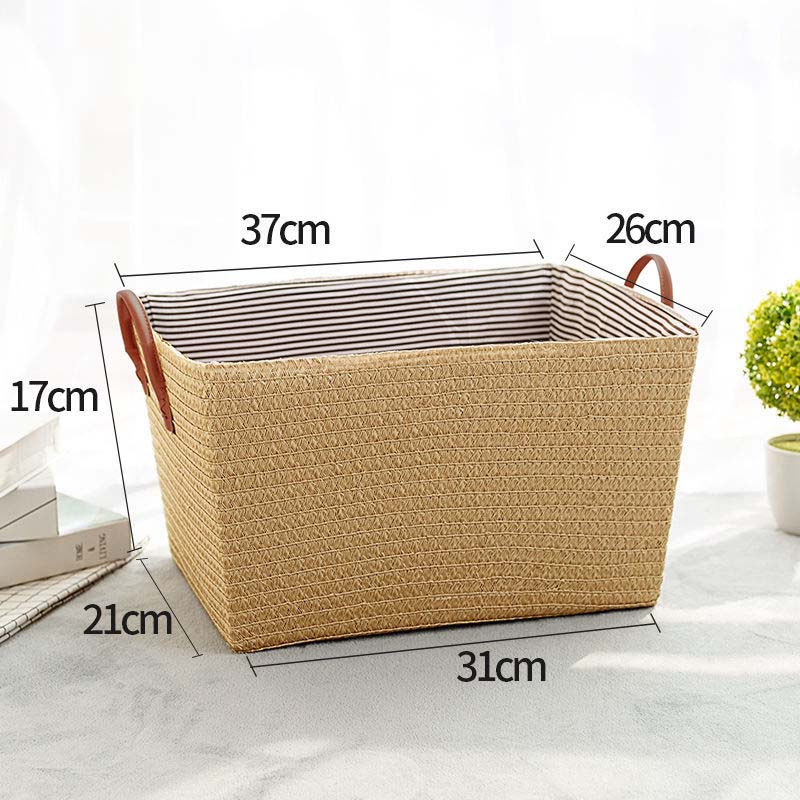 Household Woven Basket Large Size Dirty Clothes Storage Basket Toy Snack Storage Box
